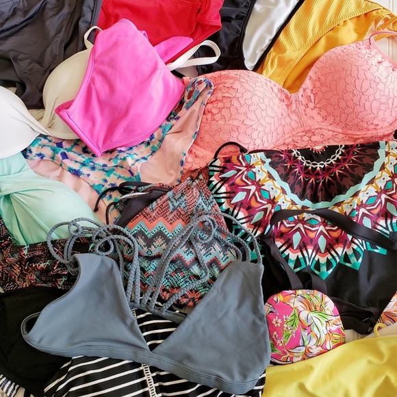 Various Other - 10 piece SWIM swimwear bathing suit bikini separates Reseller Resale Mystery Box